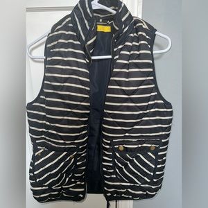 Navy Blue & White Striped Vest